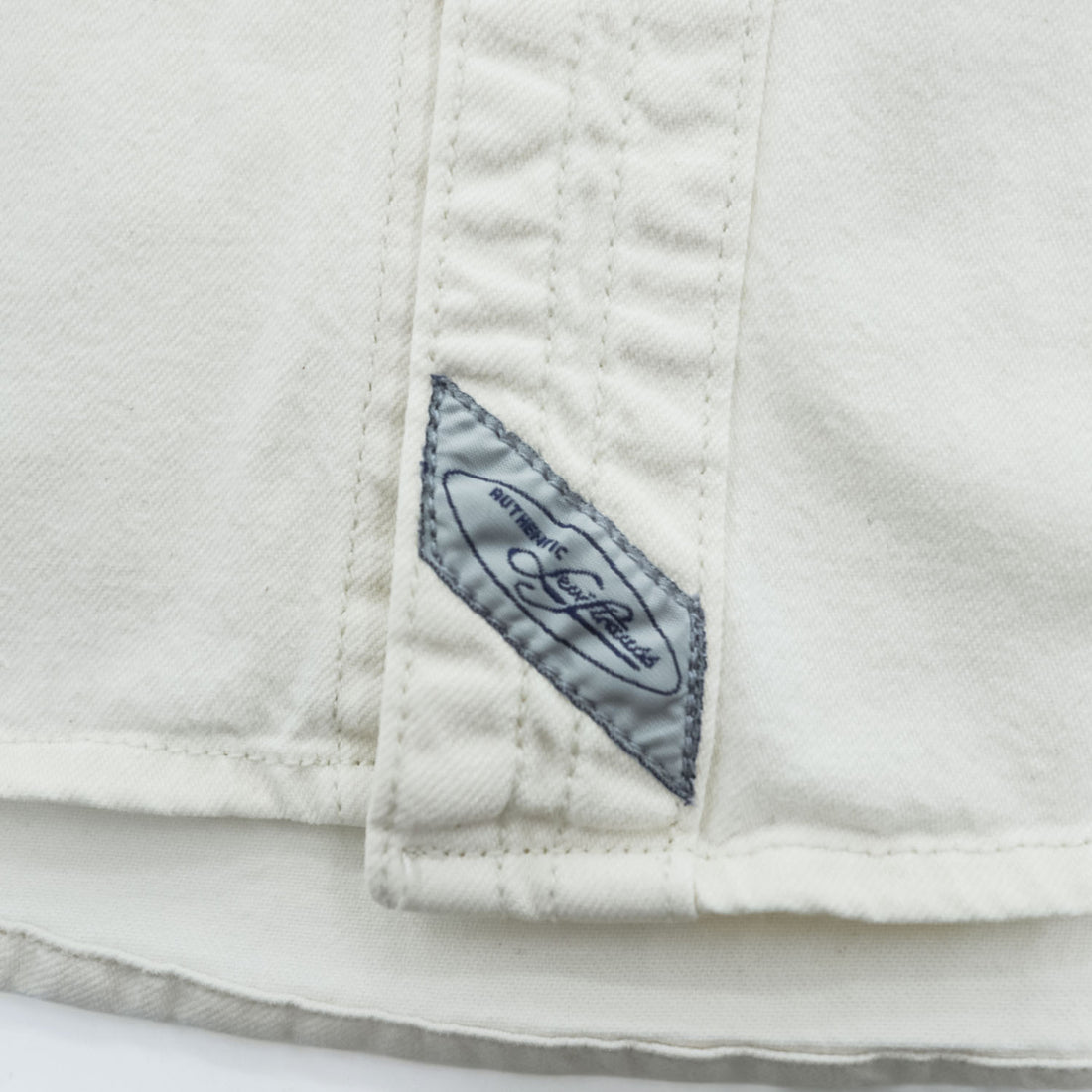 Levi's 90年代 ヴィンテージ 長袖 ホワイトデニム ワークシャツ L メタルボタン ダブルポケット