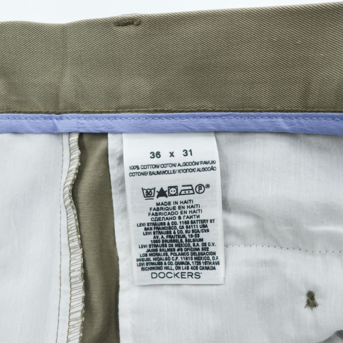 DOCKERS ( Levi's )  2タック ワイド チノパンツ L ベージュ プリーツ SIGNATURE KHAKI CLASSIC FIT