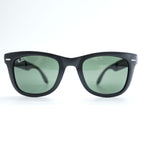 Ray-Ban Italian-made sunglasses, black, folding Wayfarer style, RB4105 601-S 50_22 3N