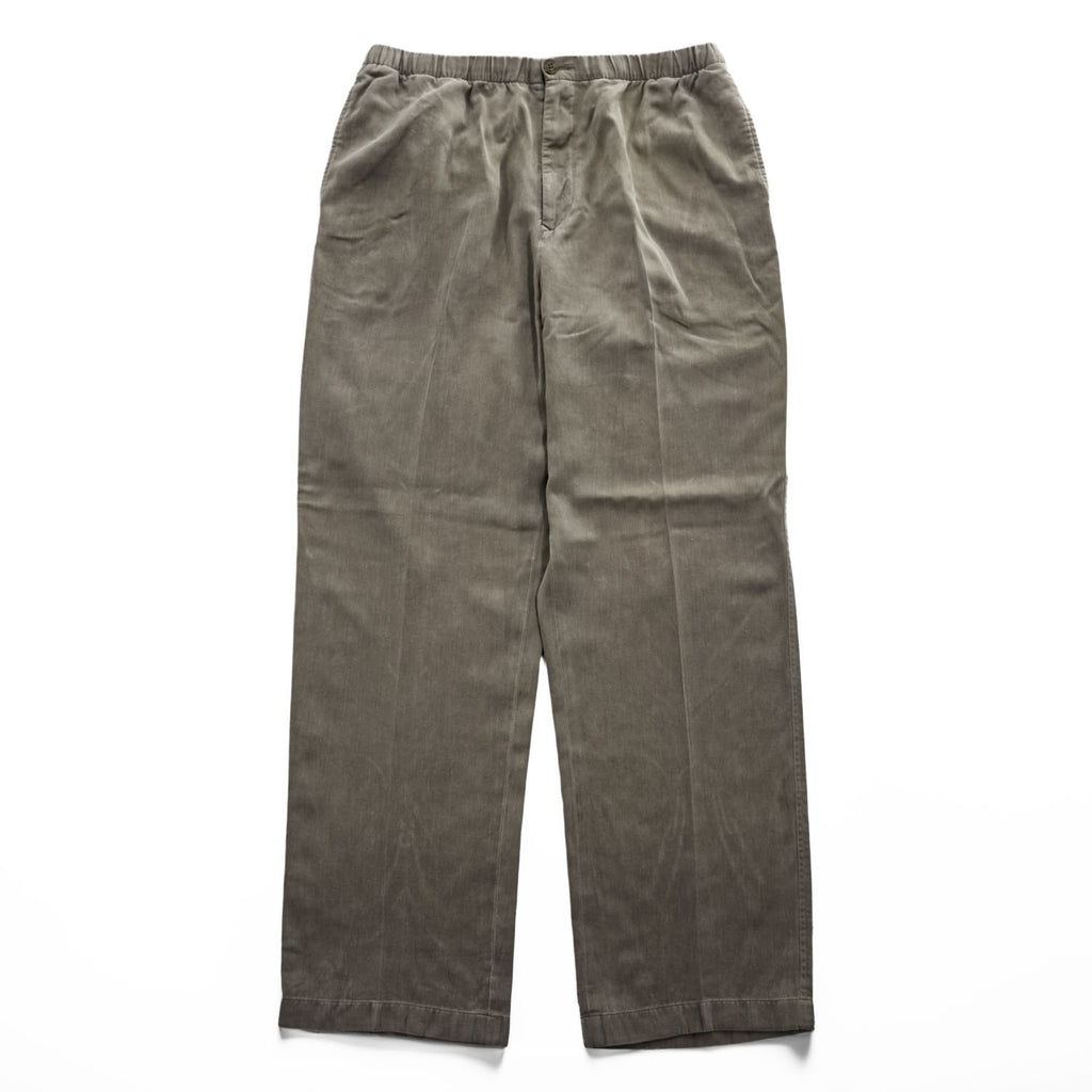 NAUTICA シルク リネン イージーパンツ 麻 スラックス パンツ L ブラウン EXPLORER LOOSE FIT