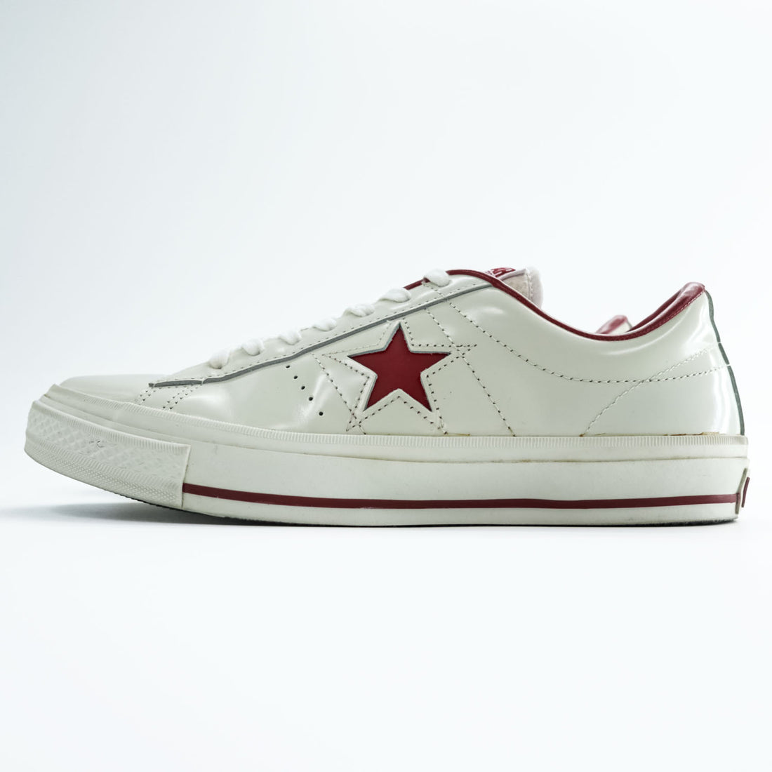 CONVERSE ワンスター レザー ONE STAR OX スニーカー 26cm ホワイト レッド 1C1257