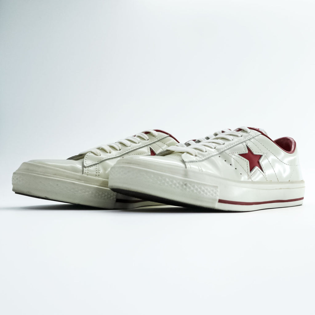 CONVERSE ワンスター レザー ONE STAR OX スニーカー 26cm ホワイト レッド 1C1257