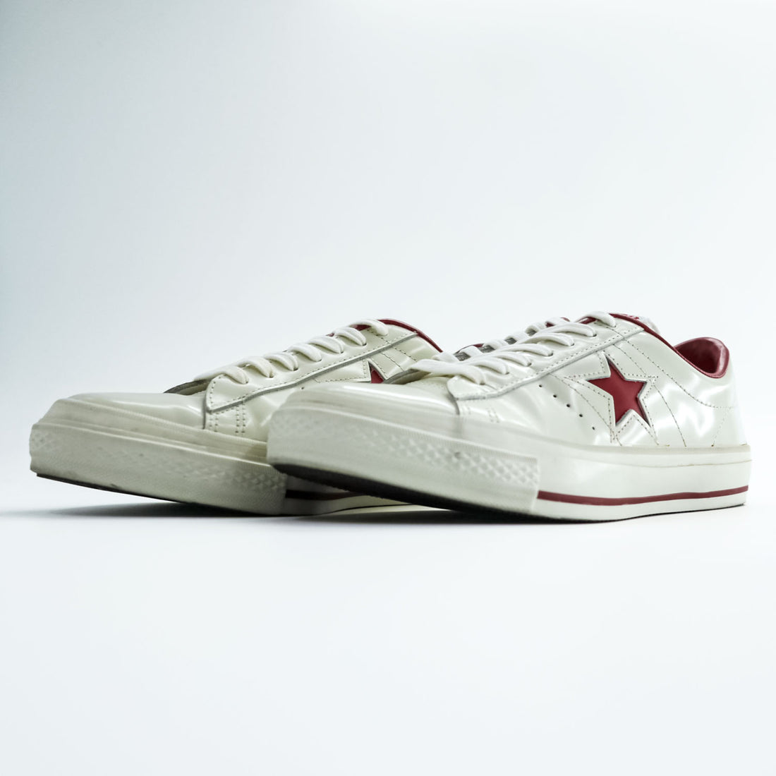 CONVERSE ワンスター レザー ONE STAR OX スニーカー 26cm ホワイト レッド 1C1257