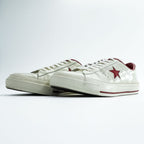 CONVERSE ワンスター レザー ONE STAR OX スニーカー 26cm ホワイト レッド 1C1257