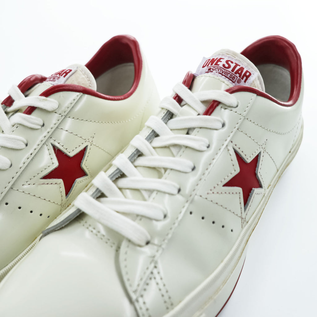CONVERSE ワンスター レザー ONE STAR OX スニーカー 26cm ホワイト レッド 1C1257