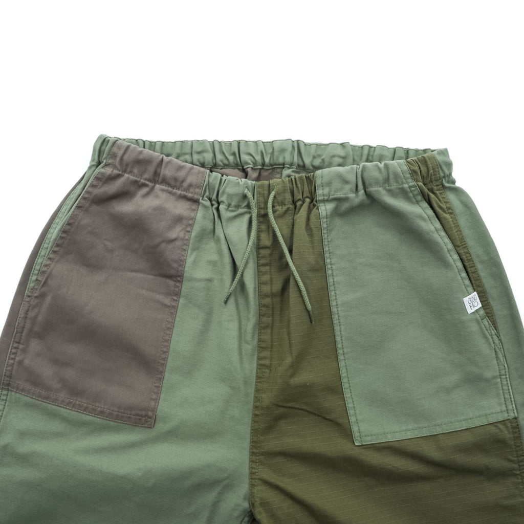 GUNG HO 再構築 リメイク ワイド イージーパンツ L リップストップ キャンバス クレイジーパターン カラーブロック FREAK'S STORE 別注 203-1419