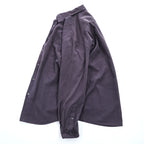 Alfani Faux Suede Microfiber Button Up Shirt Dark Purple Polyester Men’s L