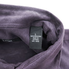 Alfani Faux Suede Microfiber Button Up Shirt Dark Purple Polyester Men’s L