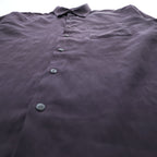 Alfani Faux Suede Microfiber Button Up Shirt Dark Purple Polyester Men’s L