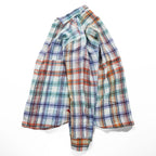 Tommy Bahama 100%リネン マドラスチェック 長袖シャツ L マルチカラー 胸ポケット 麻