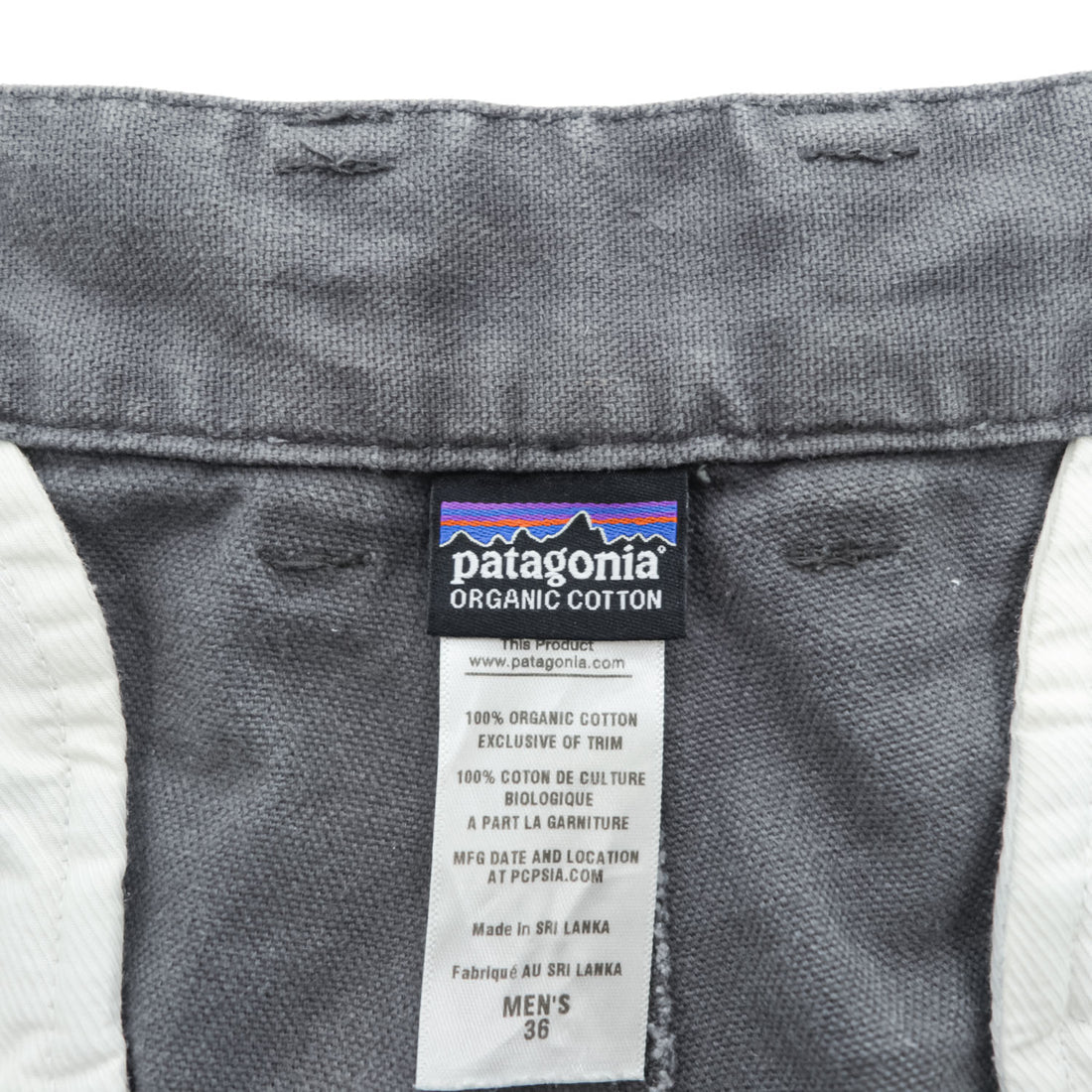 Patagonia Short Pants, Size L, Gray Canvas/Duck Fabric, 57076