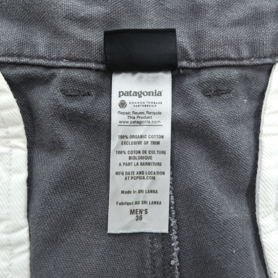 Patagonia Short Pants, Size L, Gray Canvas/Duck Fabric, 57076