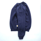 Carhartt K124 NVY Midweight Crewneck Sweatshirt Navy Blue Logo Patch Men’s S