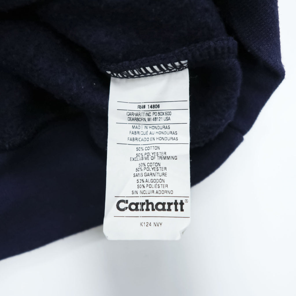 Carhartt K124 NVY Midweight Crewneck Sweatshirt Navy Blue Logo Patch Men’s S