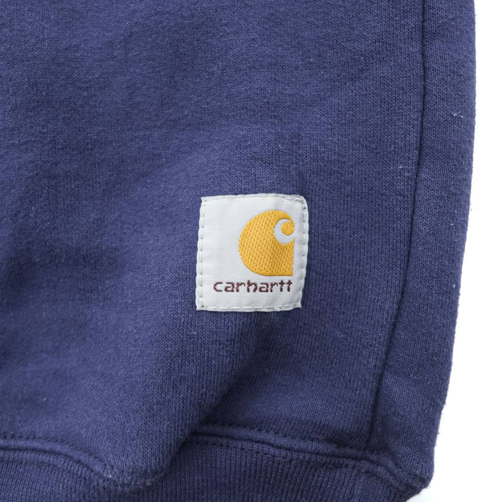 Carhartt K124 NVY Midweight Crewneck Sweatshirt Navy Blue Logo Patch Men’s S