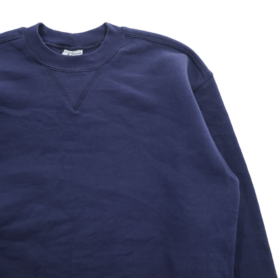 Carhartt K124 NVY Midweight Crewneck Sweatshirt Navy Blue Logo Patch Men’s S