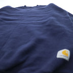 Carhartt K124 NVY Midweight Crewneck Sweatshirt Navy Blue Logo Patch Men’s S