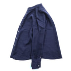 COUNTRY ROAD アイリッシュ リネン100% 長袖シャツ XXL ネイビー ビッグサイズ  BAIRD McNUTT IRISH LINEN