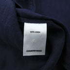COUNTRY ROAD アイリッシュ リネン100% 長袖シャツ XXL ネイビー ビッグサイズ  BAIRD McNUTT IRISH LINEN