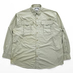 Columbia フィッシングシャツ BAHAMA 2 PFG 長袖シャツ M ベージュ OMNI-SHADE UPF50 ボタンダウン FM7048