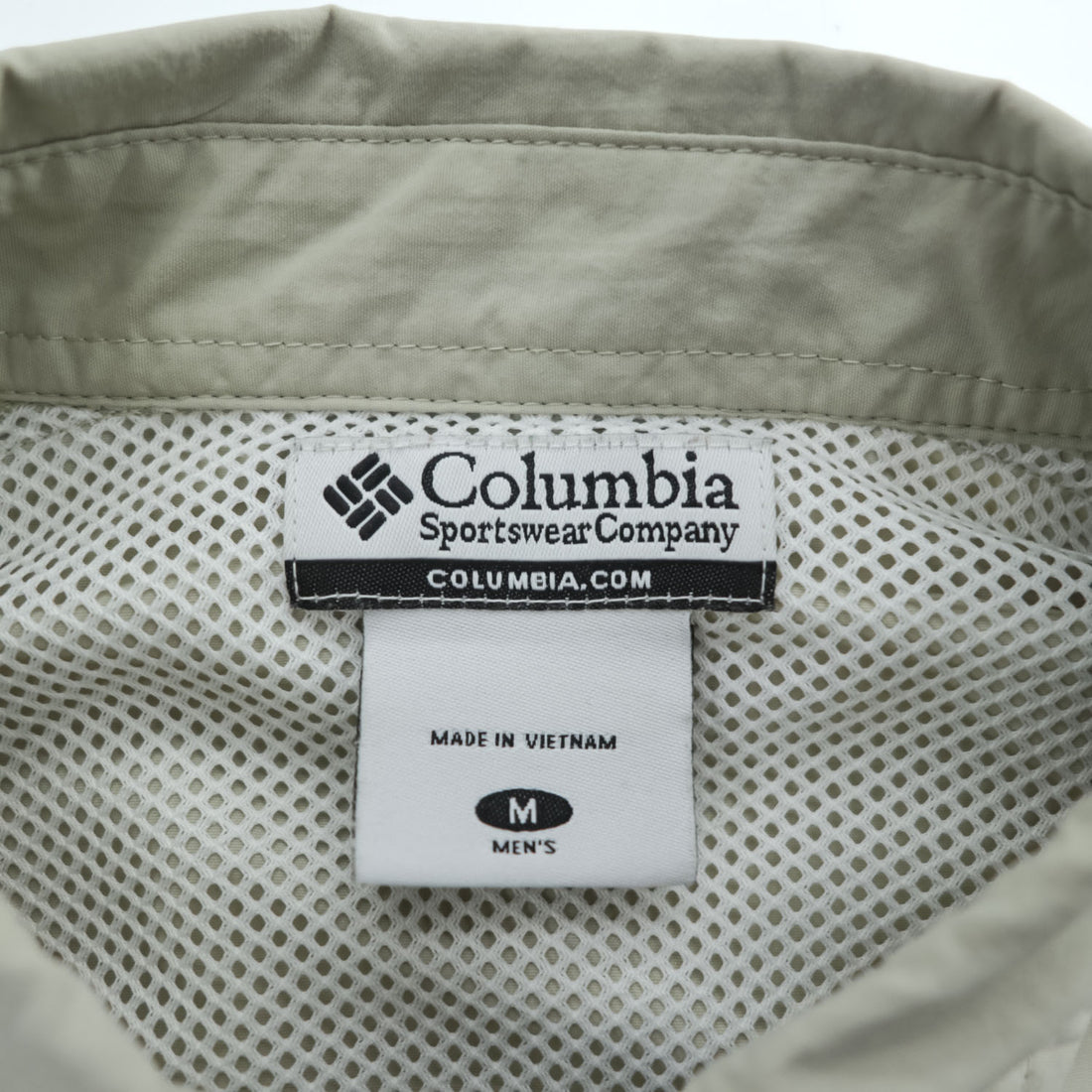 Columbia フィッシングシャツ BAHAMA 2 PFG 長袖シャツ M ベージュ OMNI-SHADE UPF50 ボタンダウン FM7048