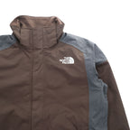 THE NORTH FACE マウンテンジャケット HYVENT 防水 シェル レインジャケット M グレー ブラウン ジップインジップ 透湿 AYTJ