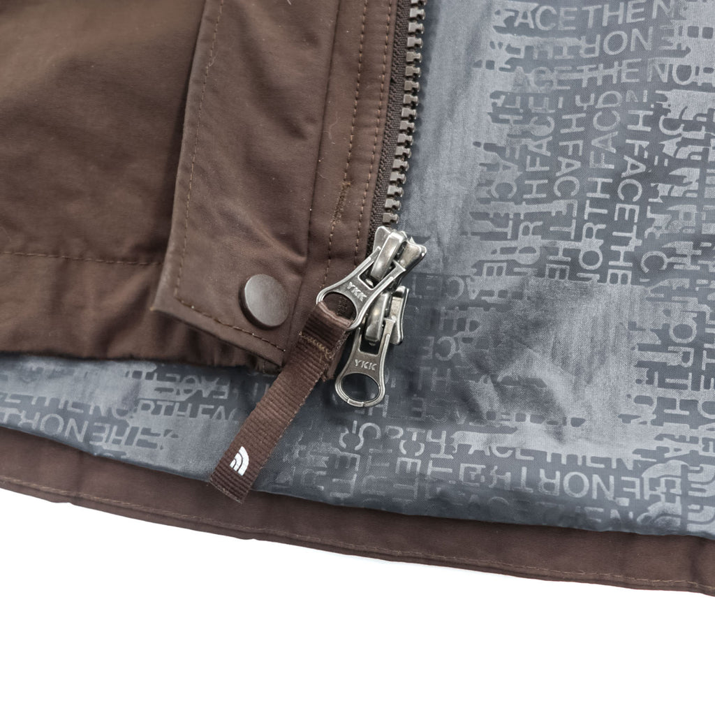 THE NORTH FACE マウンテンジャケット HYVENT 防水 シェル レインジャケット M グレー ブラウン ジップインジップ 透湿 AYTJ
