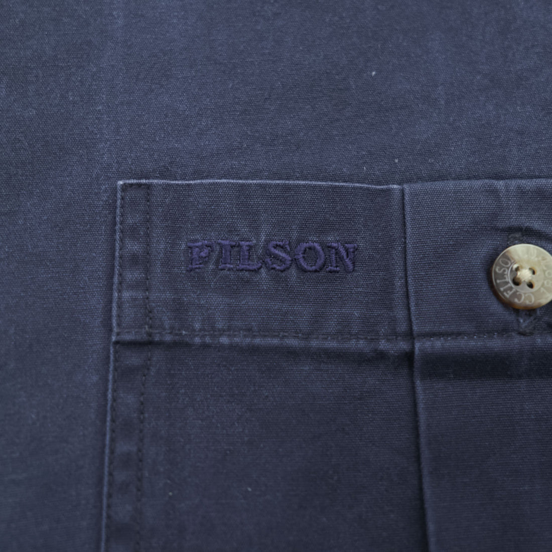 FILSON 長袖 シャツ XL ネイビー ボタンダウン 胸ポケット ビッグサイズ