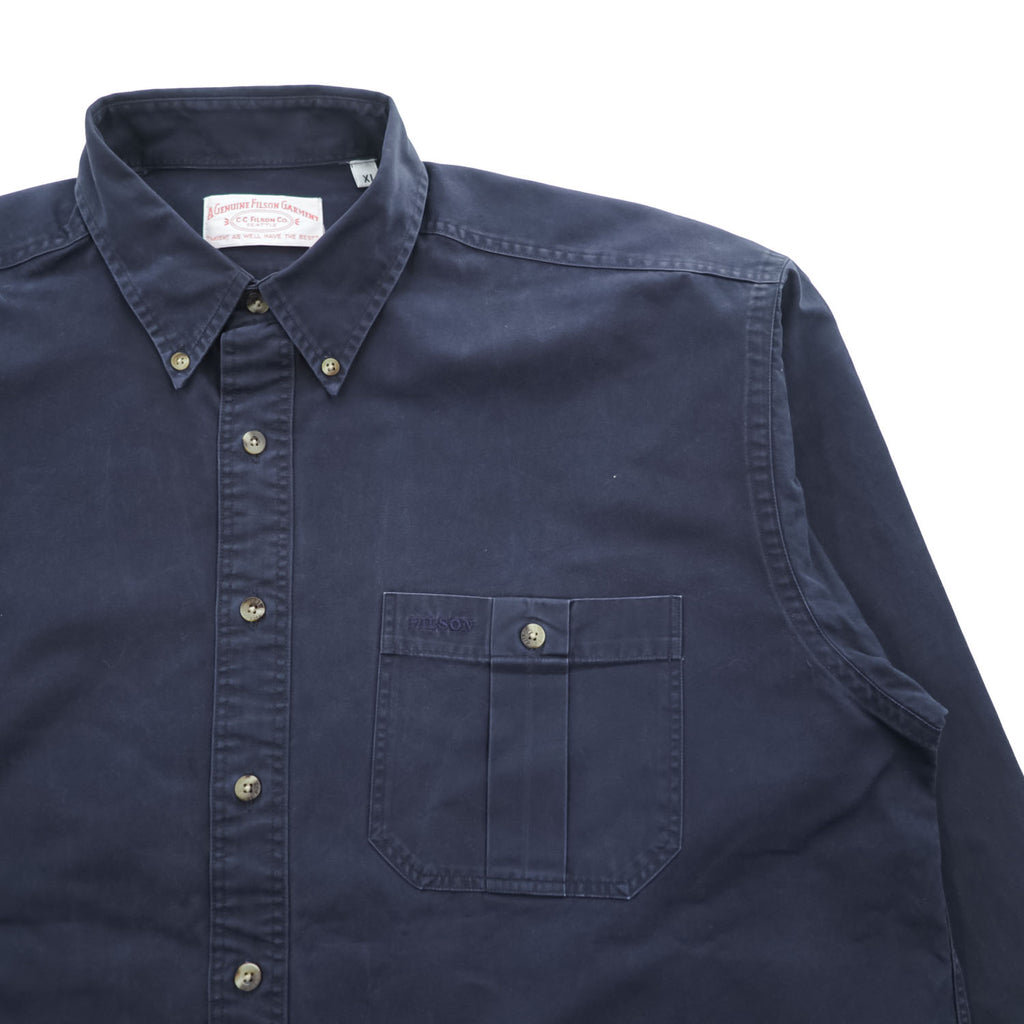 FILSON 長袖 シャツ XL ネイビー ボタンダウン 胸ポケット ビッグサイズ