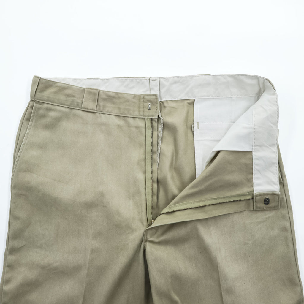 Dickies 90年代 USA製 ヴィンテージ ワークパンツ チノパンツ 40×32 ベージュ 圧着タグ TALONジップ