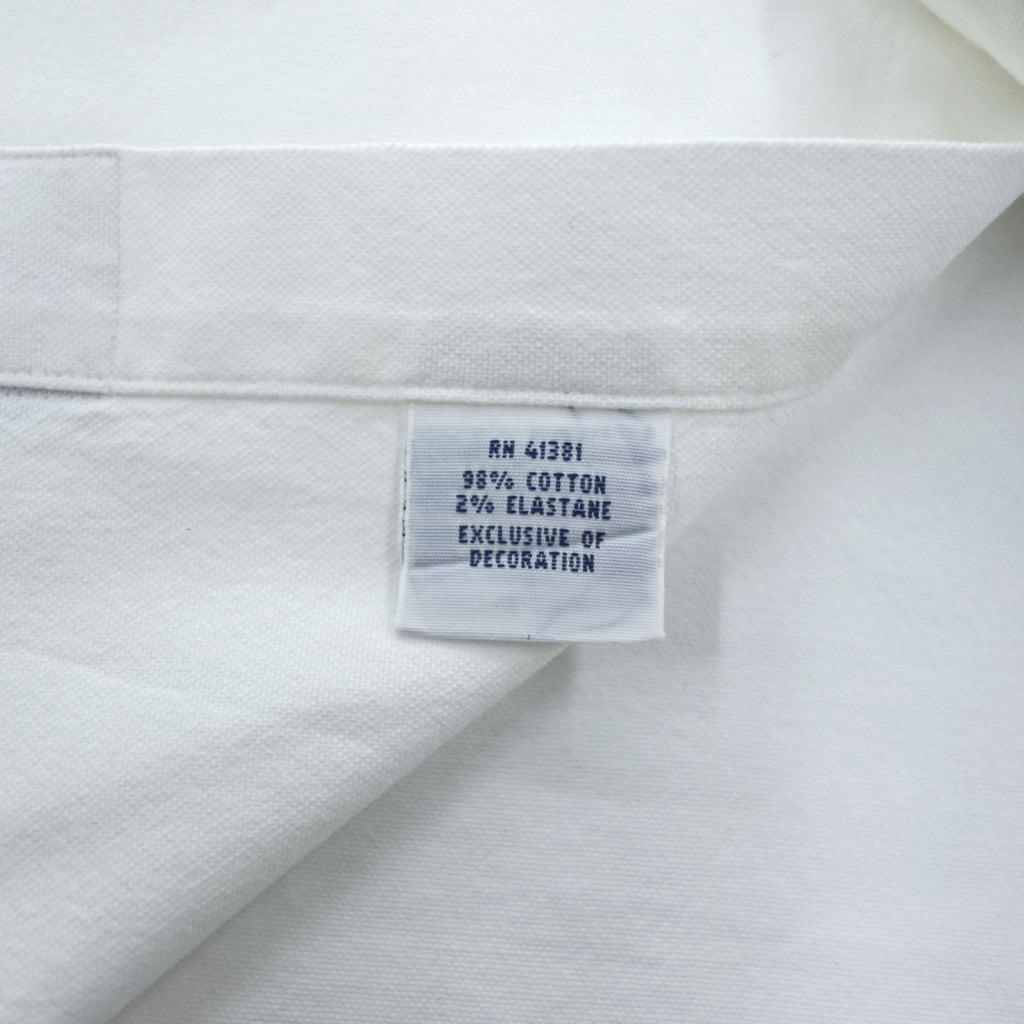 Polo Ralph Lauren 長袖 オックスフォード シャツ XL ホワイト ストレッチ STRETCH OXFORD ウイングフット NYCグラフィック ステンシル