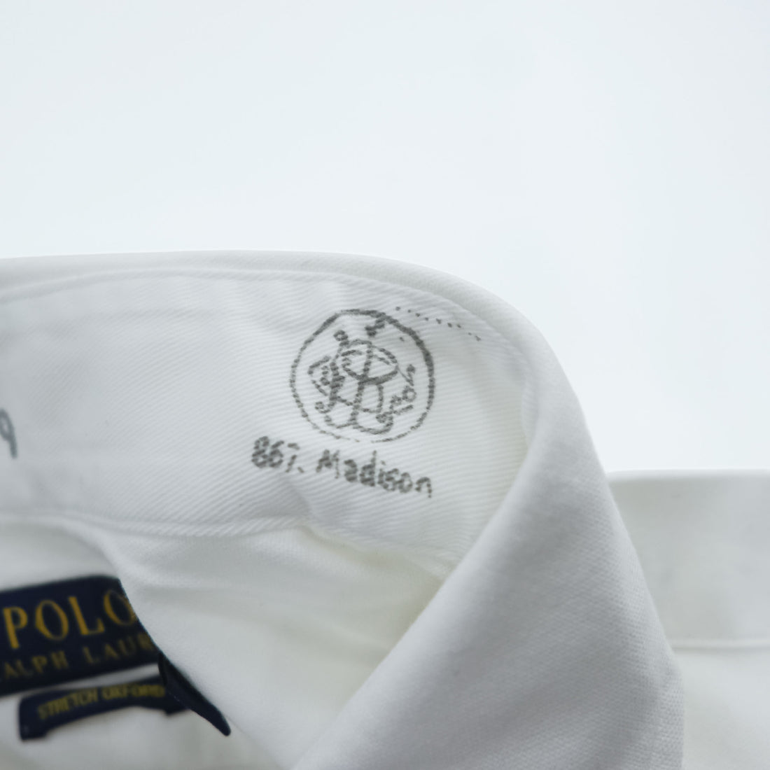 Polo Ralph Lauren 長袖 オックスフォード シャツ XL ホワイト ストレッチ STRETCH OXFORD ウイングフット NYCグラフィック ステンシル