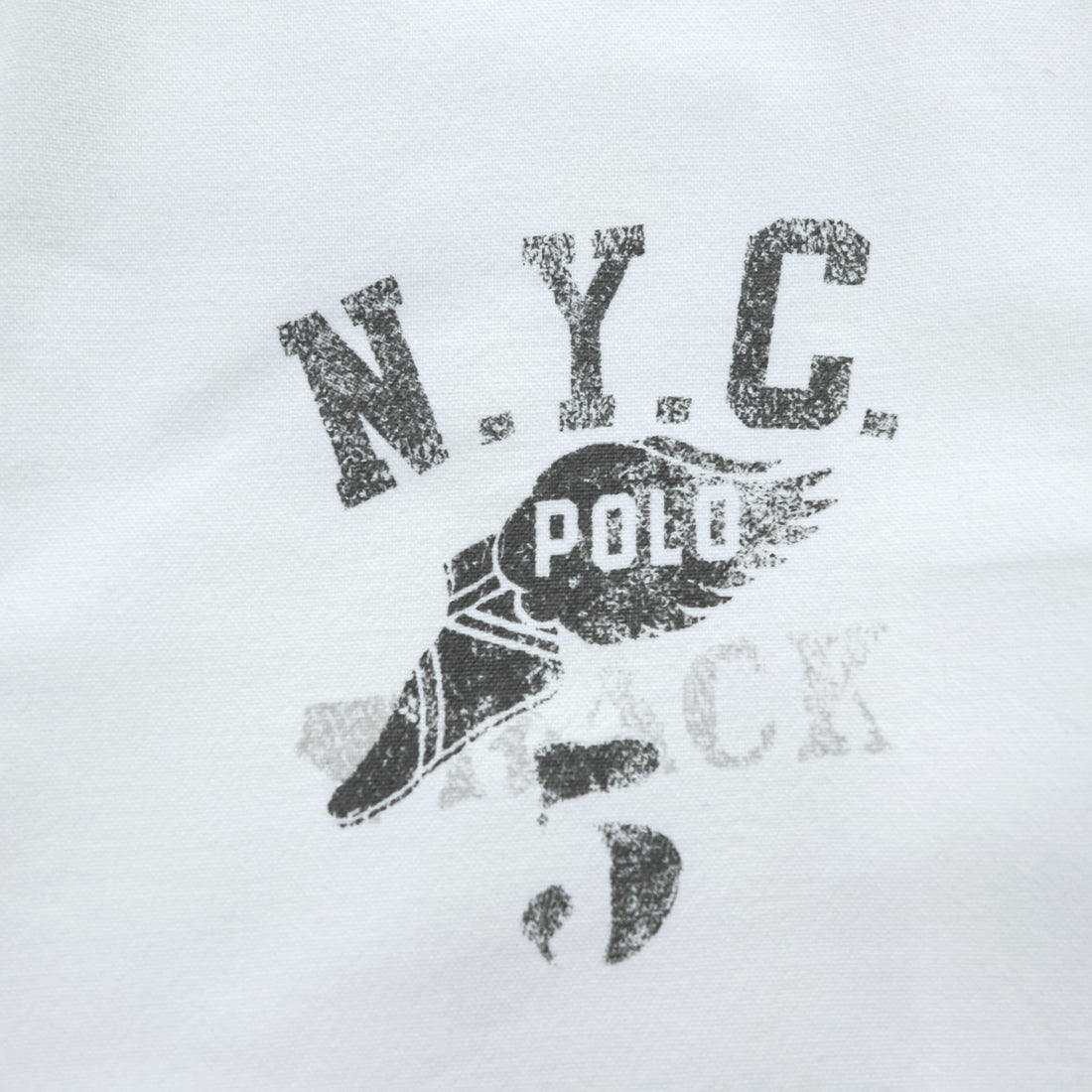 Polo Ralph Lauren 長袖 オックスフォード シャツ XL ホワイト ストレッチ STRETCH OXFORD ウイングフット NYCグラフィック ステンシル