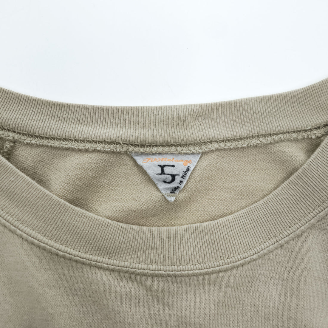 FilMelange 日本製 クルーネック スウェット XL ベージュ 天竺 ラグランスリーブ