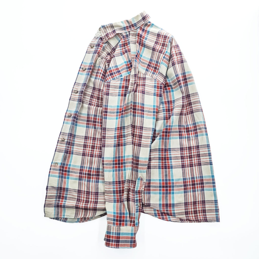 PENDLETON 長袖 チェック シャツ L ベージュ OCEANSIDE SHIRT LONG SLEEVE AUTHENTIC MADRAS インド綿 ボタンダウン