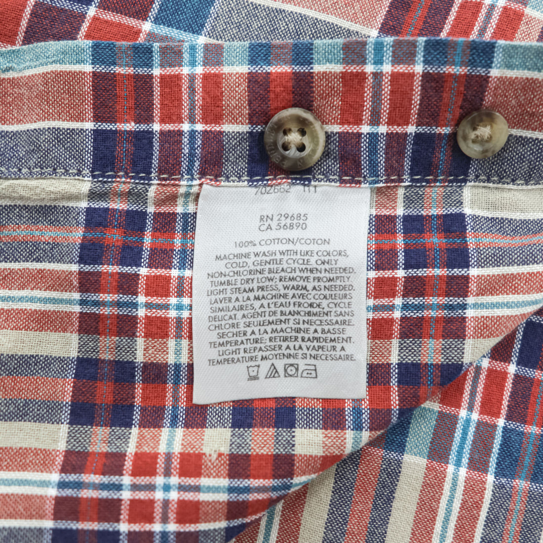 PENDLETON 長袖 チェック シャツ L ベージュ OCEANSIDE SHIRT LONG SLEEVE AUTHENTIC MADRAS インド綿 ボタンダウン