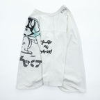 SKOLOCT × Midorikawa 七分袖 Tシャツ オフホワイト コットン ラウンドカット