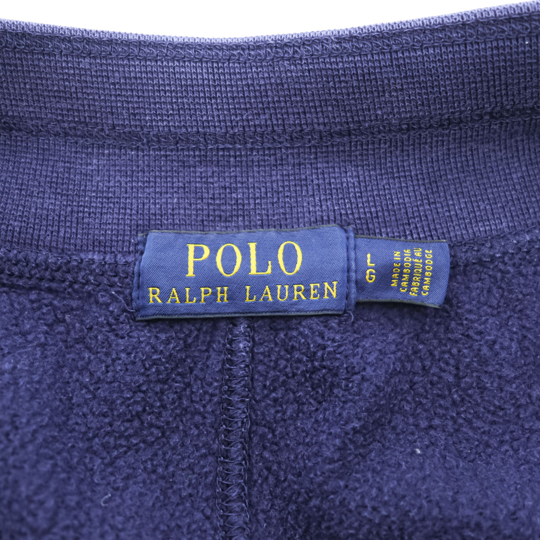Polo Ralph Lauren スウェットパンツ L ネイビー スモールポニー ロゴ 刺繍 ドローコード 裾