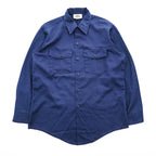 Dickies 90年代 USA製 ヴィンテージ 長袖 ワークシャツ M ネイビー T/Cツイル