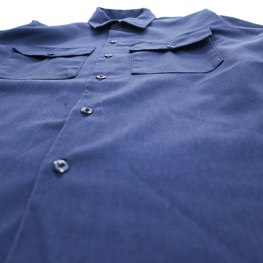 Dickies 90年代 USA製 ヴィンテージ 長袖 ワークシャツ M ネイビー T/Cツイル
