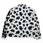 BRAIN DEAD USA製 ブルゾン Cow Club Chore Shirt Jacket ワークジャケット M ホワイト ブラック 総柄 アニマル 牛 BD9-03