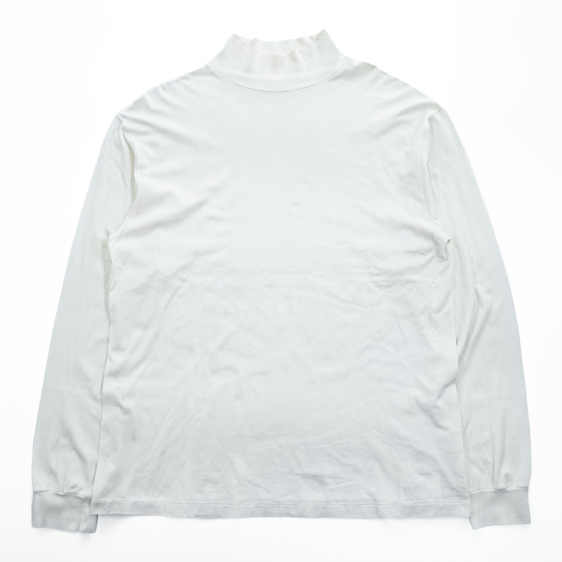 KAPTAIN SUNSHINE 日本製 ロングスリーブ カットソー モックネック 長袖 Tシャツ L ホワイト SUVIN SUPIMA TUBE L/S HIGH NECK TEE スーピマコットン KS20FCS11