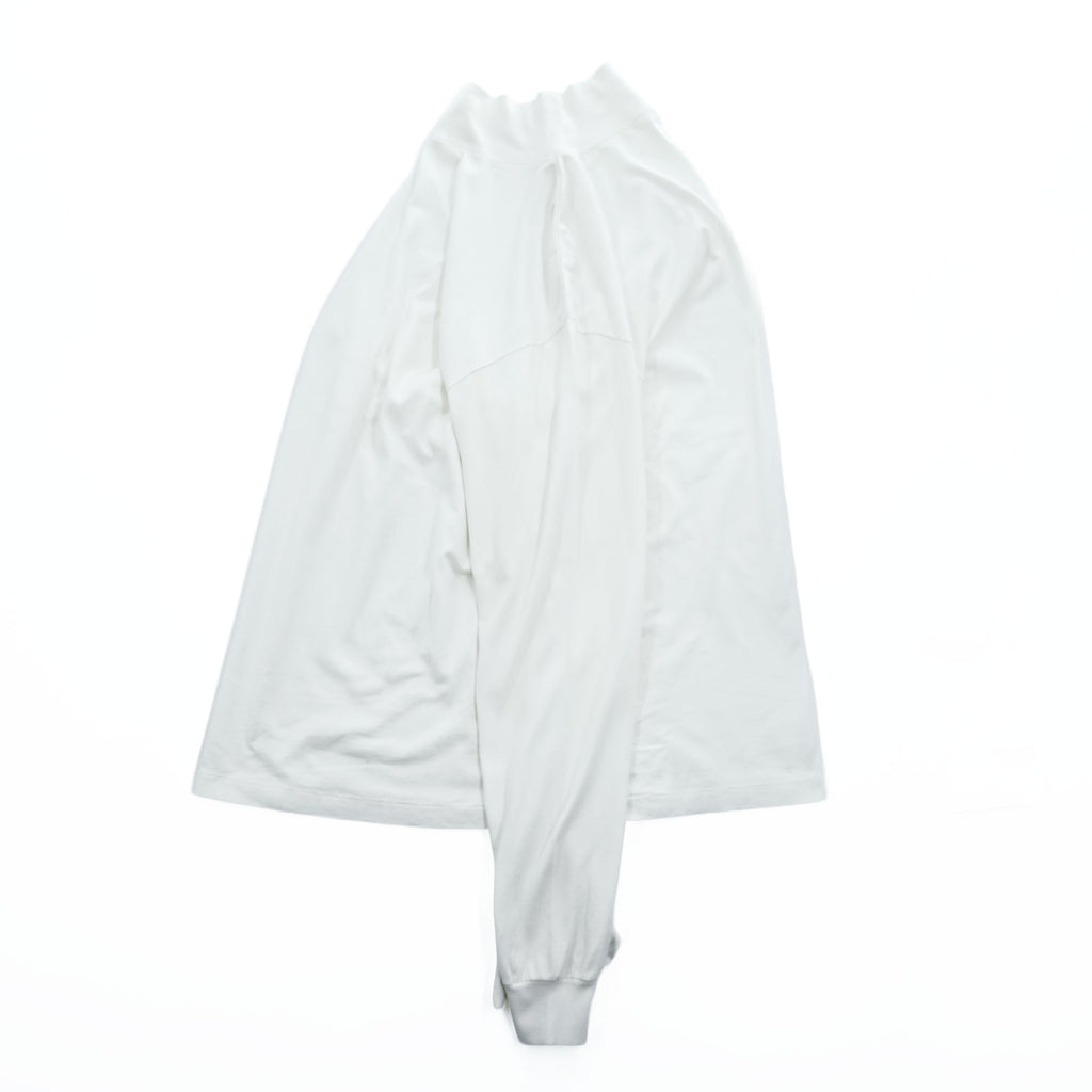 KAPTAIN SUNSHINE 日本製 ロングスリーブ カットソー モックネック 長袖 Tシャツ L ホワイト SUVIN SUPIMA TUBE L/S HIGH NECK TEE スーピマコットン KS20FCS11