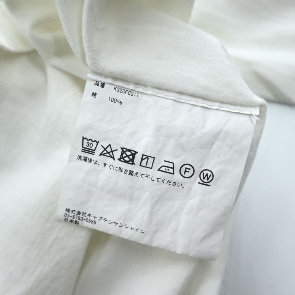 KAPTAIN SUNSHINE 日本製 ロングスリーブ カットソー モックネック 長袖 Tシャツ L ホワイト SUVIN SUPIMA TUBE L/S HIGH NECK TEE スーピマコットン KS20FCS11