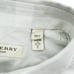 BURBERRY LONDON 長袖 ドレスシャツ L グレー メガチェック Tailored Fit