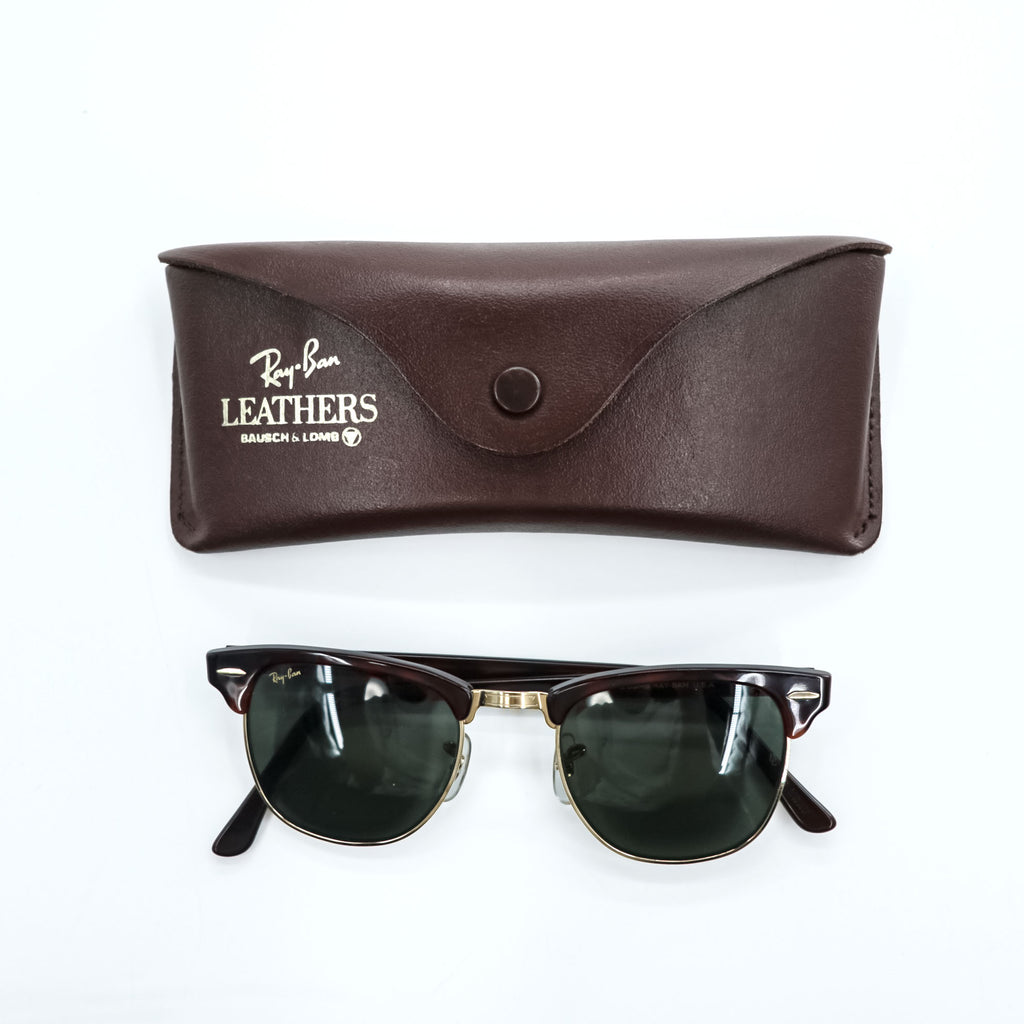 Ray-Ban 90年代 B&L ボシュロム社 USA製 ヴィンテージ サングラス CLUB MASTER クラブマスター ハーフリム ベッコウ W0366 WRAW