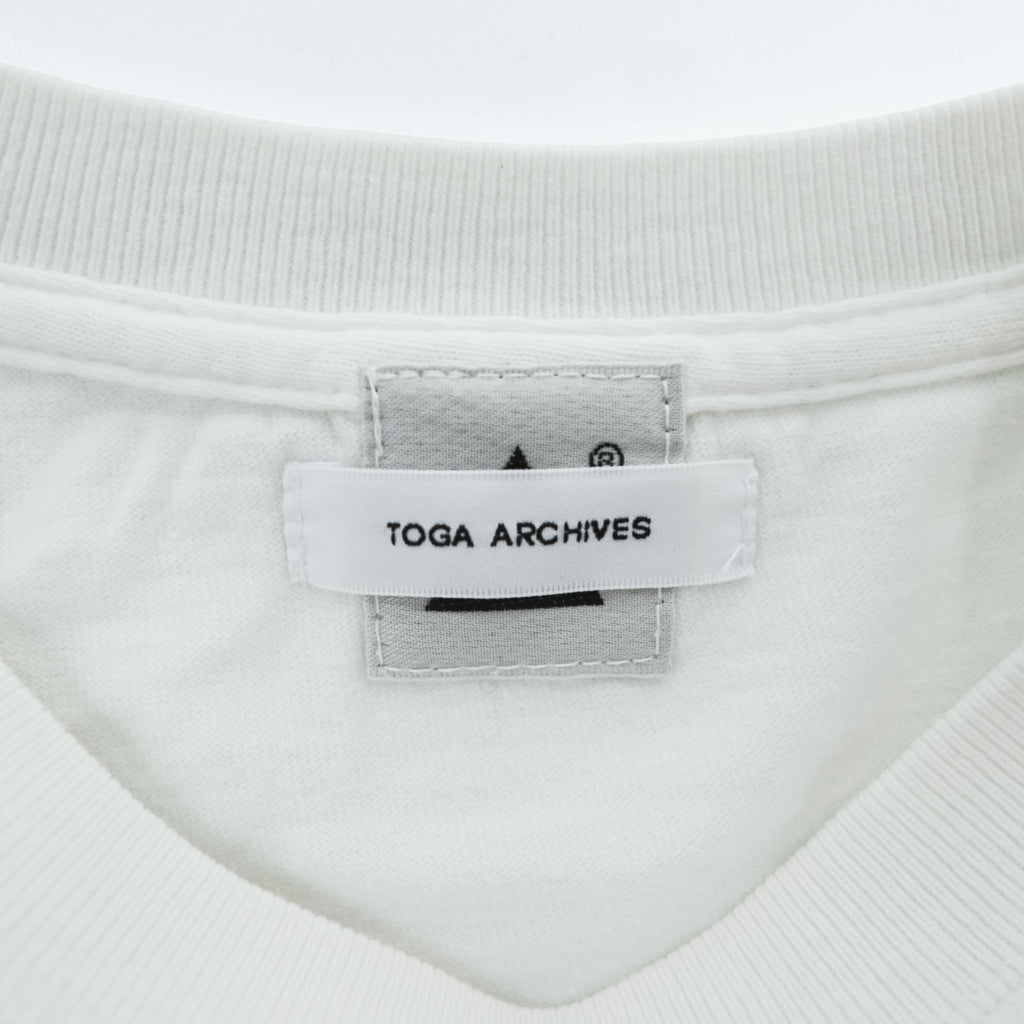 TOGA ARCHIVES × モンゴリアンチョップス Tシャツ トーガ愛 ホワイト 刺繍 コットン  大阪店限定
