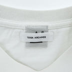 TOGA ARCHIVES × モンゴリアンチョップス Tシャツ トーガ愛 ホワイト 刺繍 コットン  大阪店限定