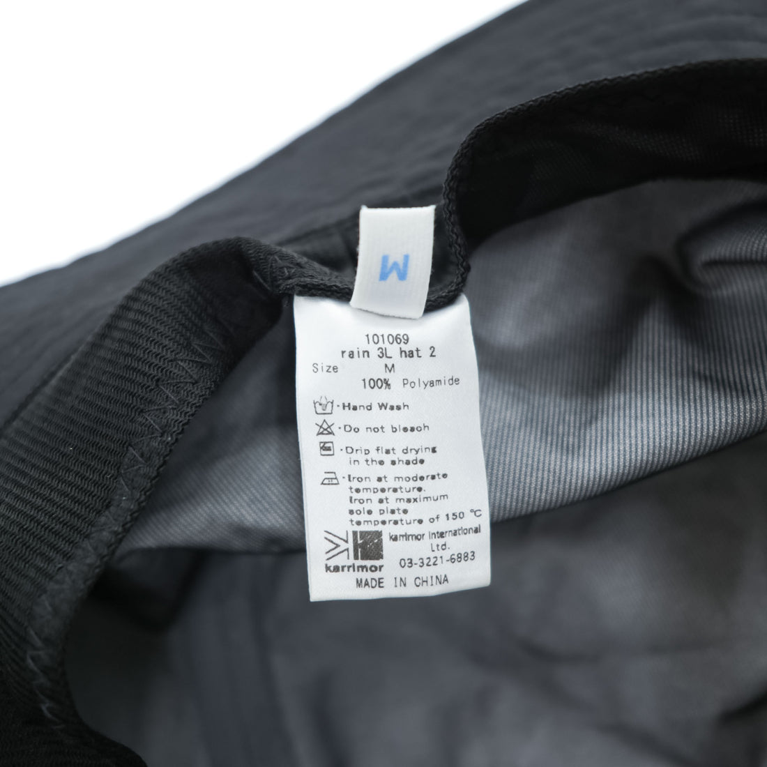 karrimor レインハット RAIN 3L HAT 2 ブラック 防水 透湿 ナイロン 101069 アウトドア