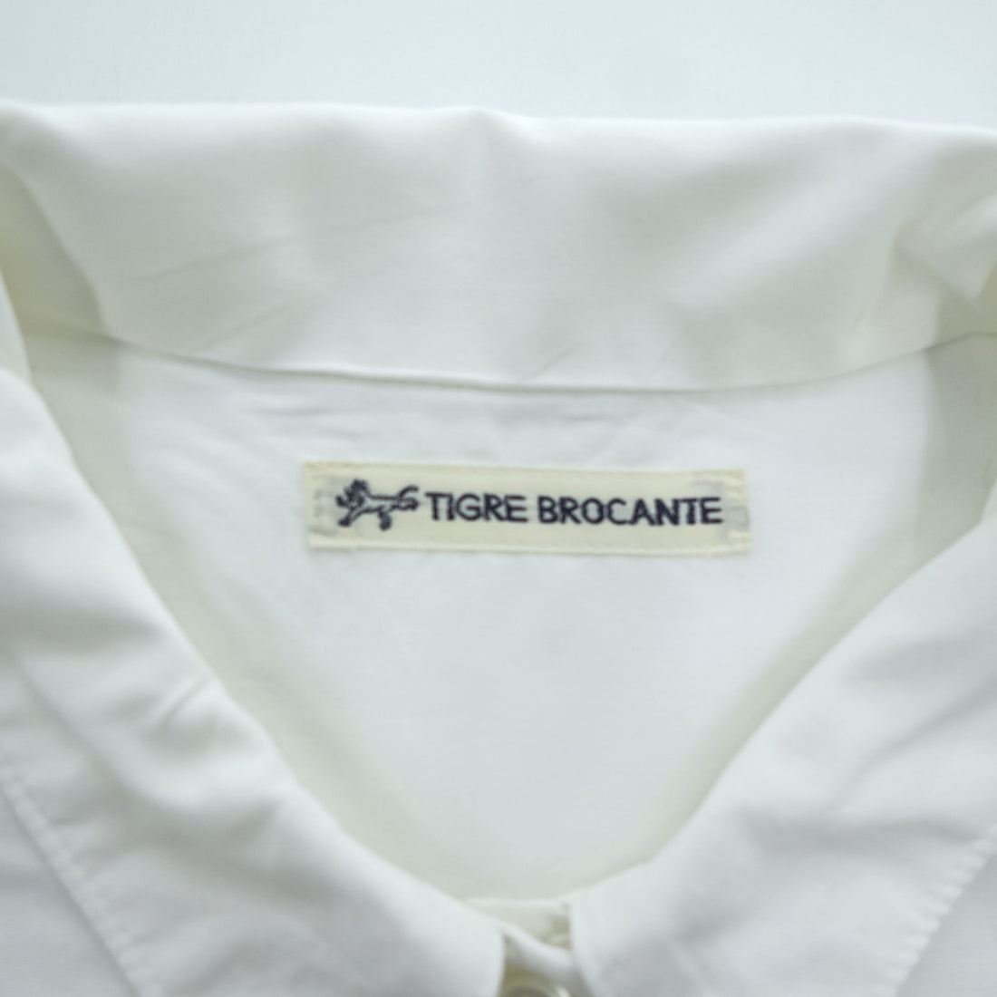TIGRE BROCANTE 日本製 長袖 シャツ ブラウス FREE ホワイト フィッシュテイル